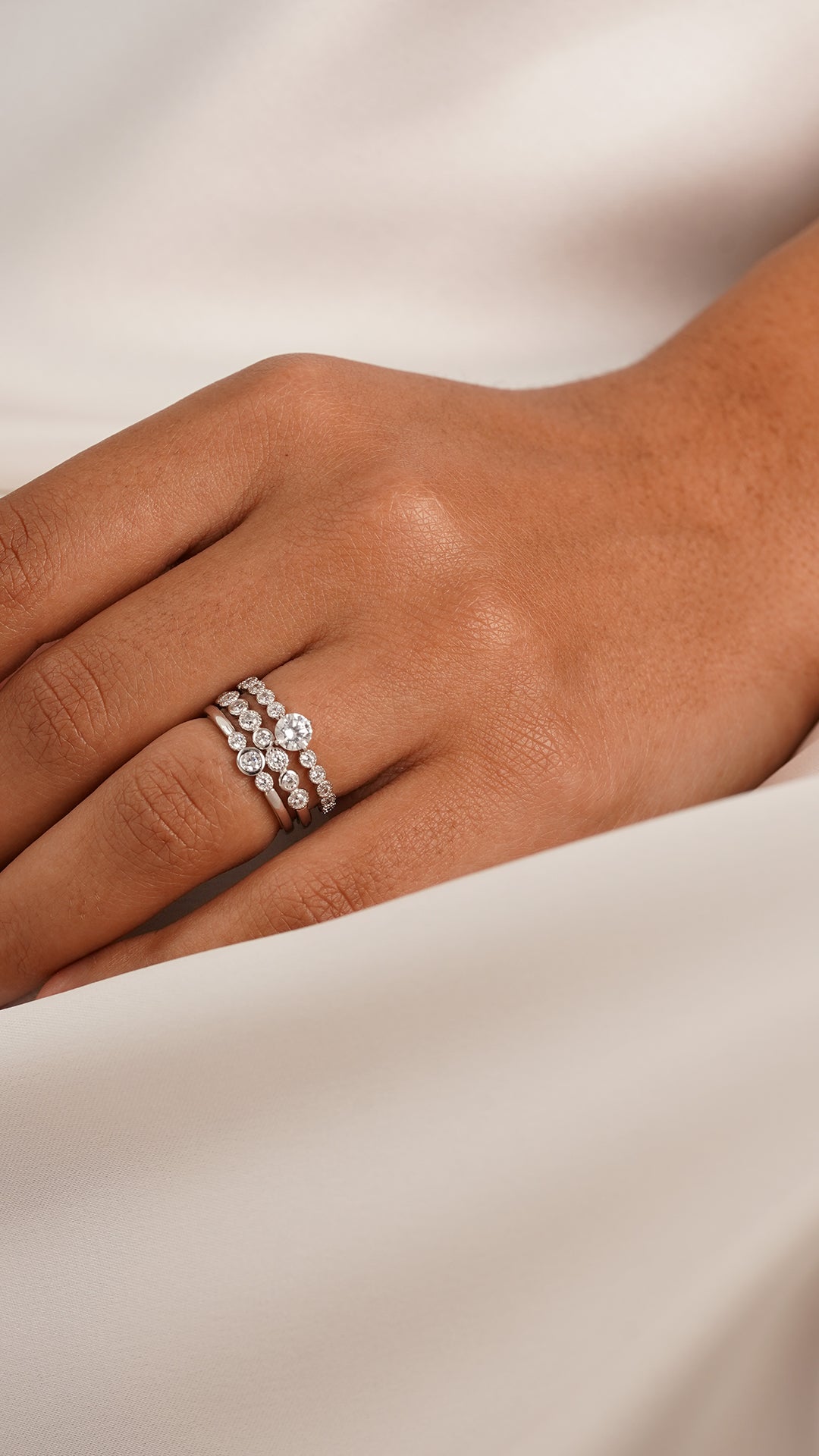 Cate Ring White Gold Plated