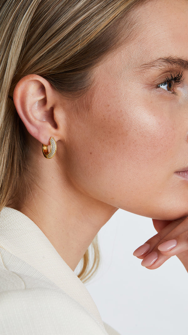 Walden Hoop Earrings Gold Vermeil