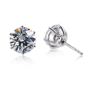 Elle Diamond Stud Earrings 18K White Gold