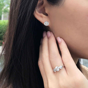 Elle Studs 18K White Gold