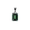 9K White Gold Emerald Pendant