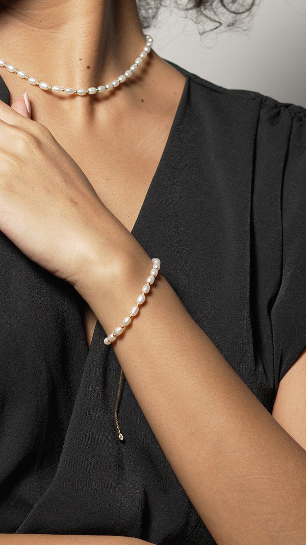 Lizzy Pearl Bracelet Gold Vermeil