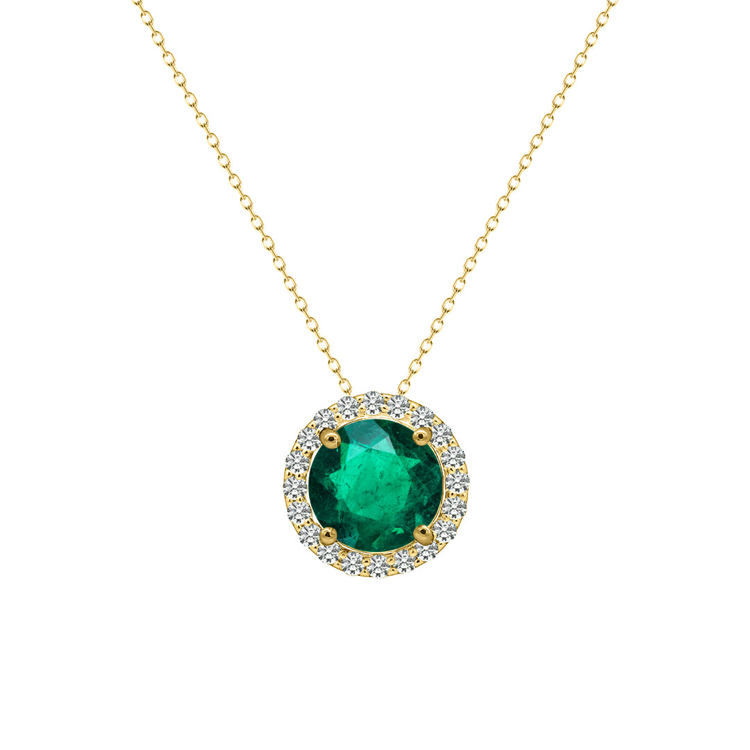 Cory Necklace 18K Yellow Gold Emerald – CARAT* London UK