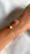 Cady Solitaire Pearl Bracelet 18K Gold Vermeil