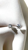 Elle Diamond Stud Earrings 18K White Gold