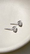 Elle Diamond Stud Earrings 18K White Gold