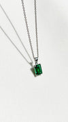 Fulton Emerald Green Pendant White Gold