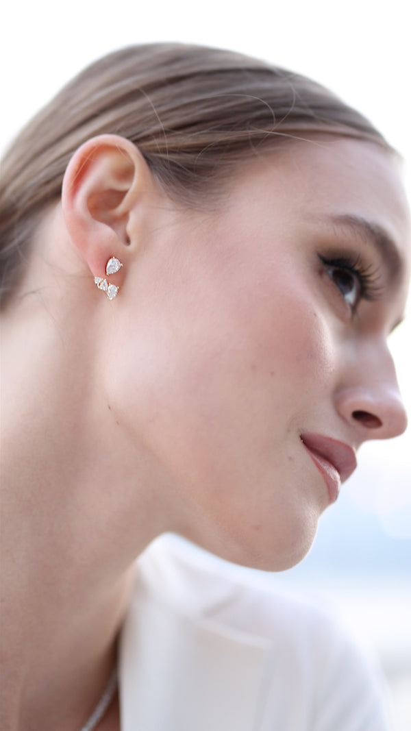 Navis Ear Jacket Earrings Gold Vermeil