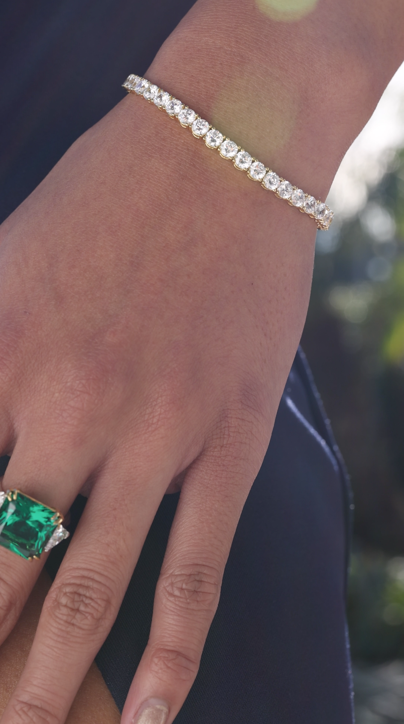 Buy 14k Emerald Bracelet Online In India  Etsy India