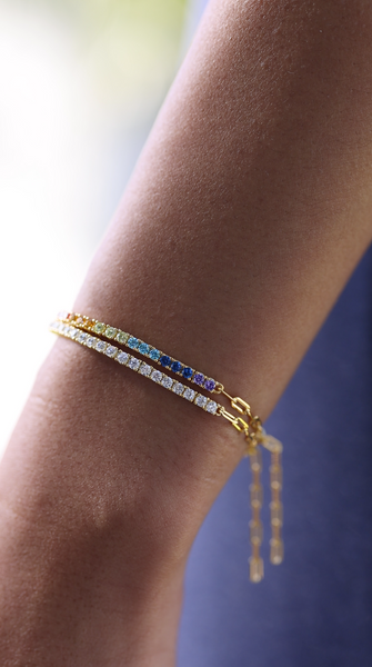 Aimee Rainbow Bracelet 18K Gold Vermeil