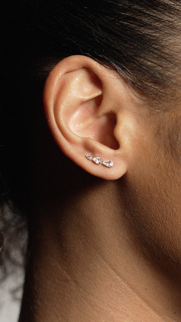 Toluda Ear Climber Sterling Silver